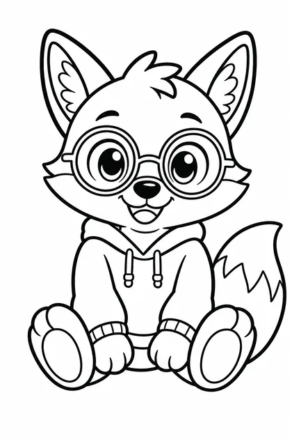 Coloriage de Bébé renard à imprimer