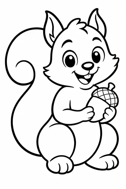 Coloriage de L'écureuil à imprimer