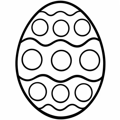 Coloriage de Un gros œuf de Pâques à imprimer