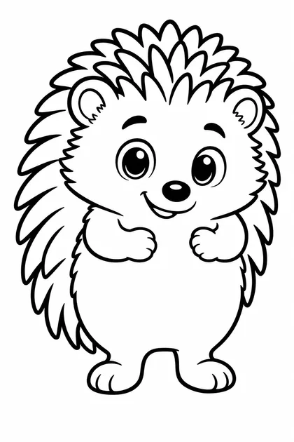 Coloriage de Le hérisson à imprimer