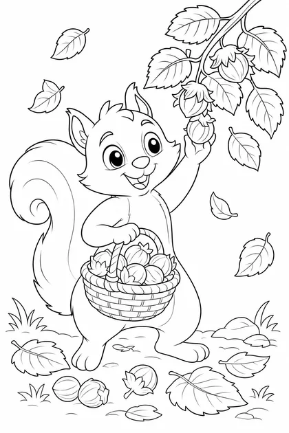 Coloriage de La récolte de Nina à imprimer
