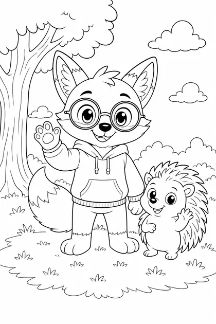Coloriage de Ren et Malo à imprimer
