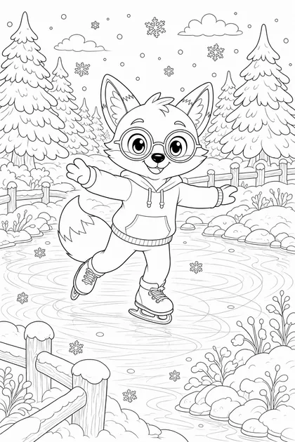Coloriage de Ren patine à imprimer