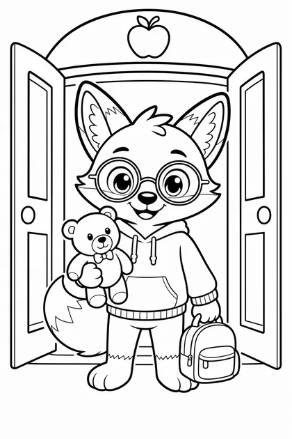 Coloriage de La rentrée en petite section à imprimer