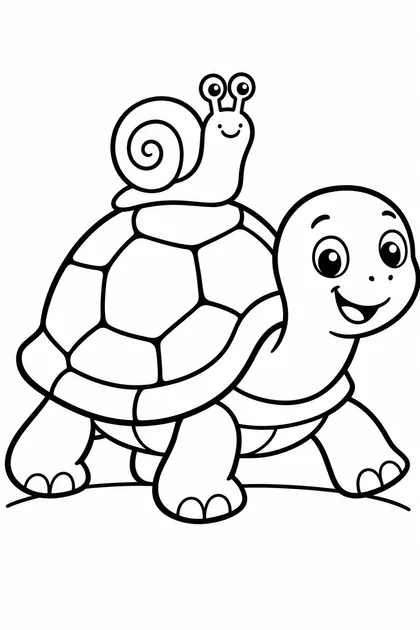 Coloriage de La tortue à imprimer