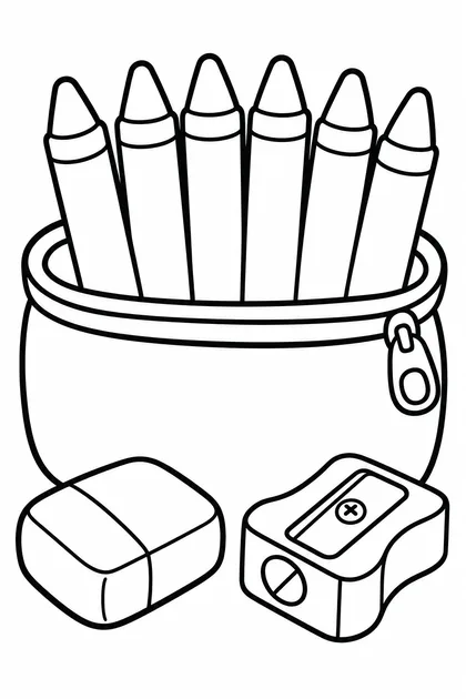 Coloriage de La trousse à imprimer