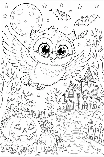 Coloriage de La nuit d'Halloween de Véga à imprimer